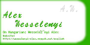 alex wesselenyi business card